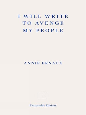 cover image of I Will Write to Avenge My People--WINNER OF THE 2022 NOBEL PRIZE IN LITERATURE